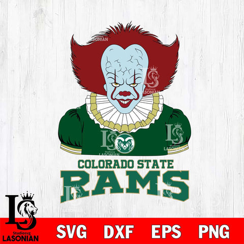 Colorado State Rams Pennywise Horror Sport 5 Svg Eps Dxf Png File, Digital Download