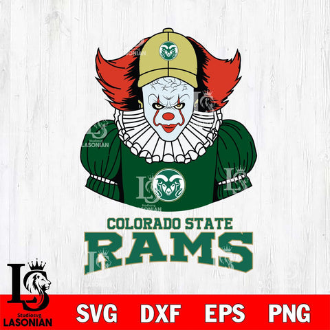 Colorado State Rams Pennywise Horror Sport 7 Svg Eps Dxf Png File, Digital Download
