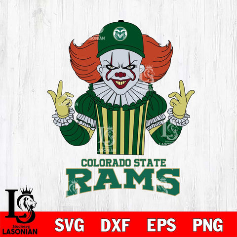 Colorado State Rams Pennywise Horror Sport 8 Svg Eps Dxf Png File, Digital Download
