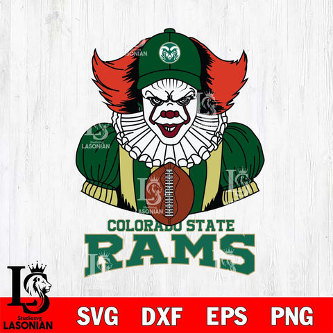 Colorado State Rams Pennywise Horror Sport 9 Svg Eps Dxf Png File, Digital Download