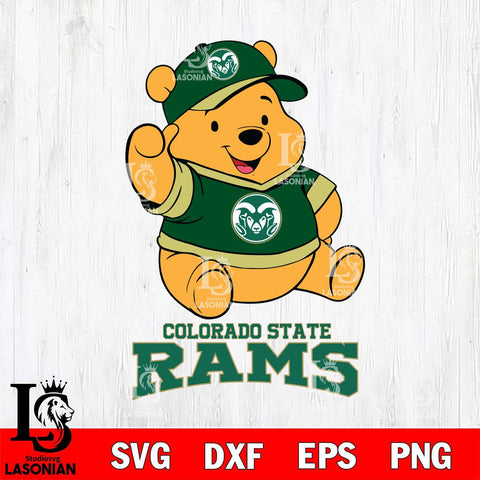 Colorado State Rams Pooh Bear Disney, Svg Eps Dxf Png File, Digital Download