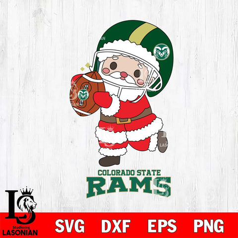 Colorado State Rams Santa Claus Cute Svg dxf eps png pdf file,NCAA svg,Digital Download,Cricut file