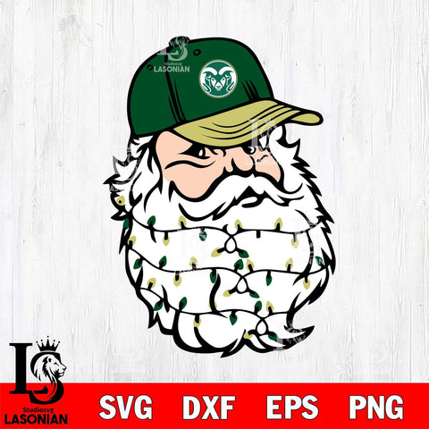 Colorado State Rams Santa Claus Face Svg dxf eps png pdf file,NCAA svg,Digital Download,Cricut file