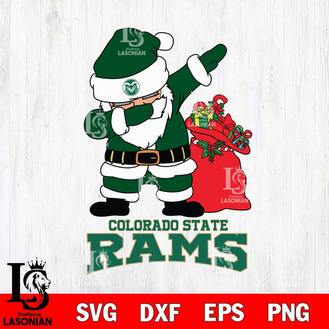 Colorado State Rams Santa Dabbing Christmas Svg dxf eps png pdf file,NCAA svg,Digital Download,Cricut file