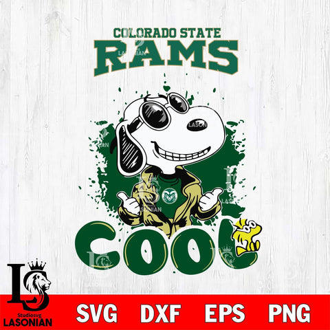 Colorado State Rams Snoopy Sport 7 Svg Eps Dxf Png File, Digital Download