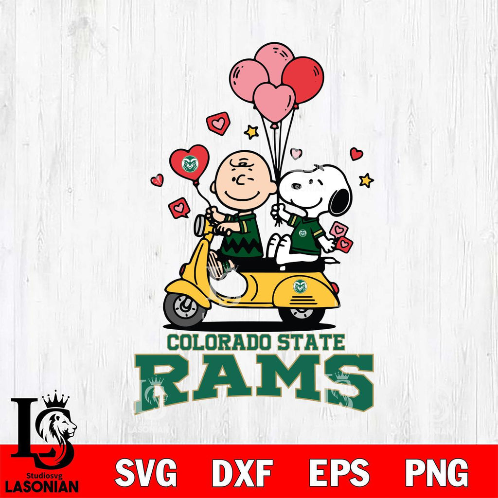 Colorado State Rams Snoopy and Charlie Brown Valentine File Cut, NCAA ...