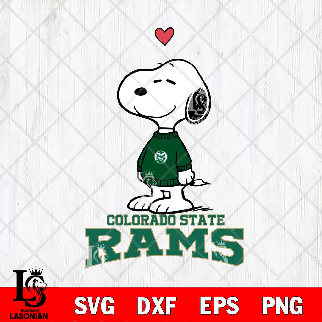 Colorado State Rams Snoopy football valentine File cut , Criucut ...