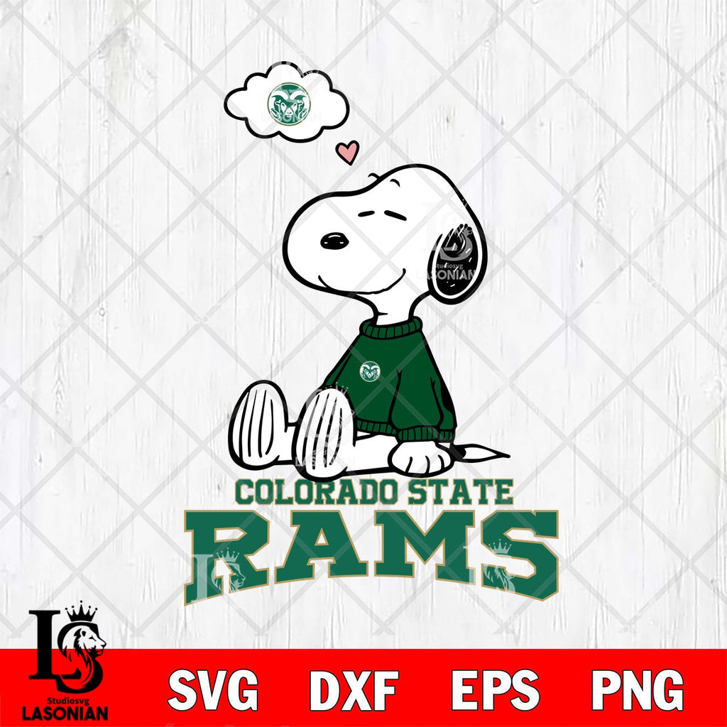 Colorado State Rams Snoopy in Red Sweater File cut , Criucut ...