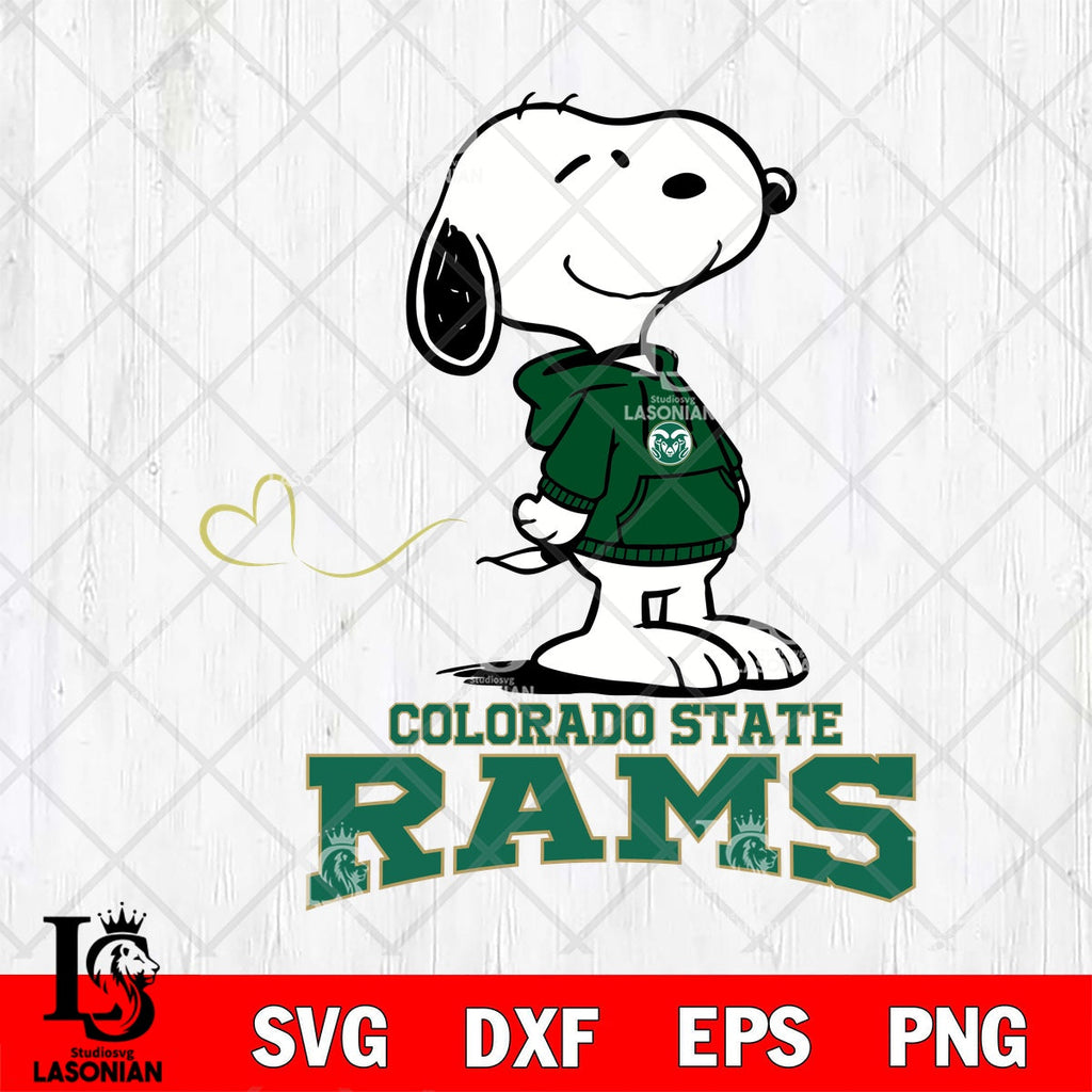 Colorado State Rams Snoopy valentine File cut , Criucut , Silhouette ...