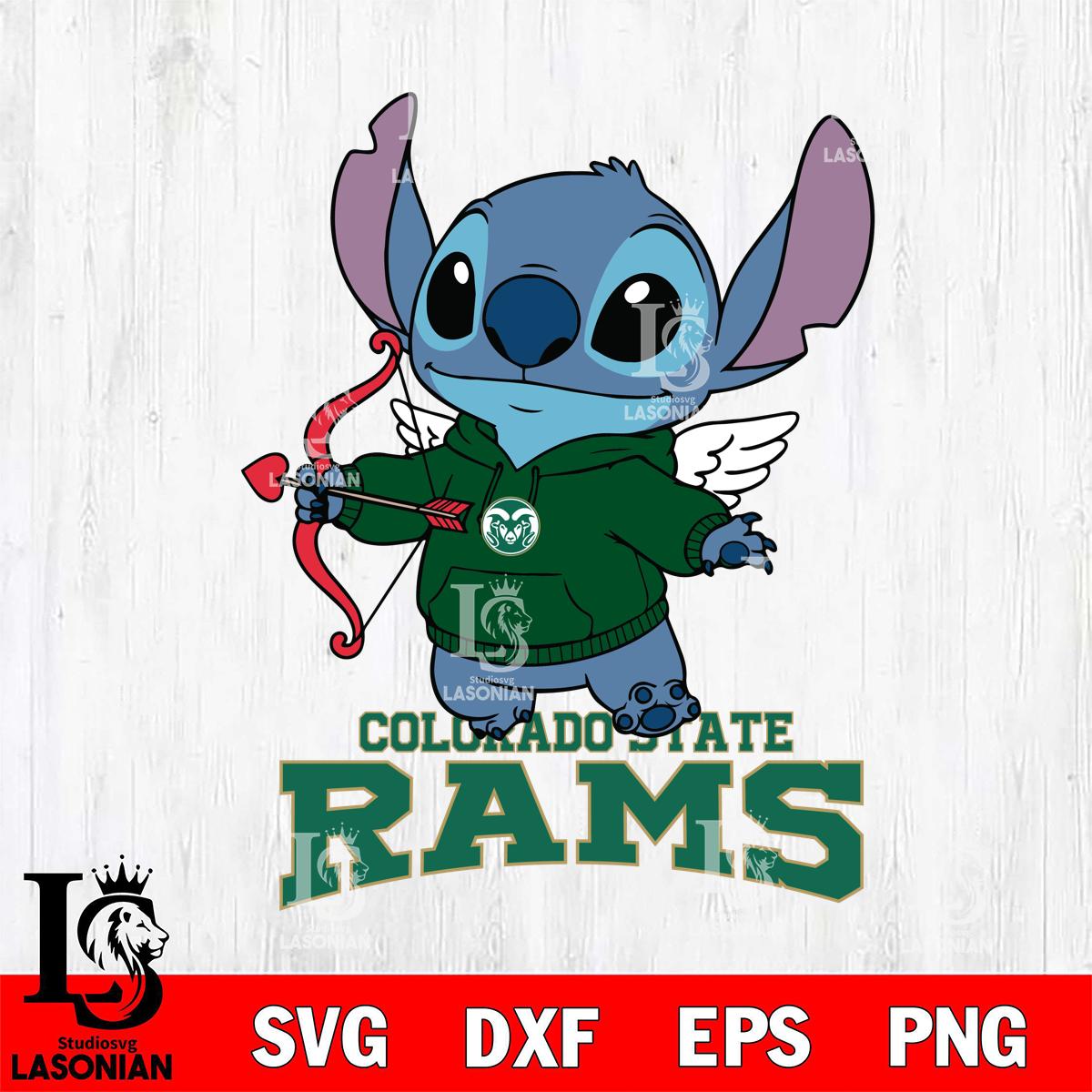 Colorado State Rams Stitch Cupid Digital Download, NCAA SVG DXF EPS PNG ...