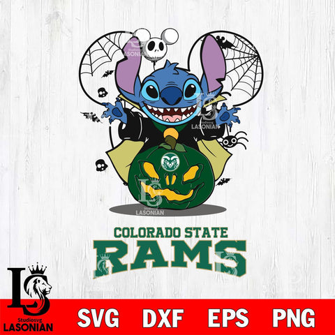Colorado State Rams Stitch Horror Halloween Svg Eps Dxf Png File, Digital Download, Instant Download