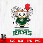 Colorado State Rams Stitch Pennywise Halloween Svg Eps Dxf Png File, Digital Download, Instant Download