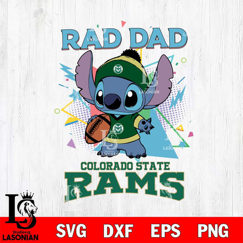 Colorado State Rams Stitch Rad Dad SVG DXF EPS PNG FILE, NCAA File Cut,Digital Download,Instant Download