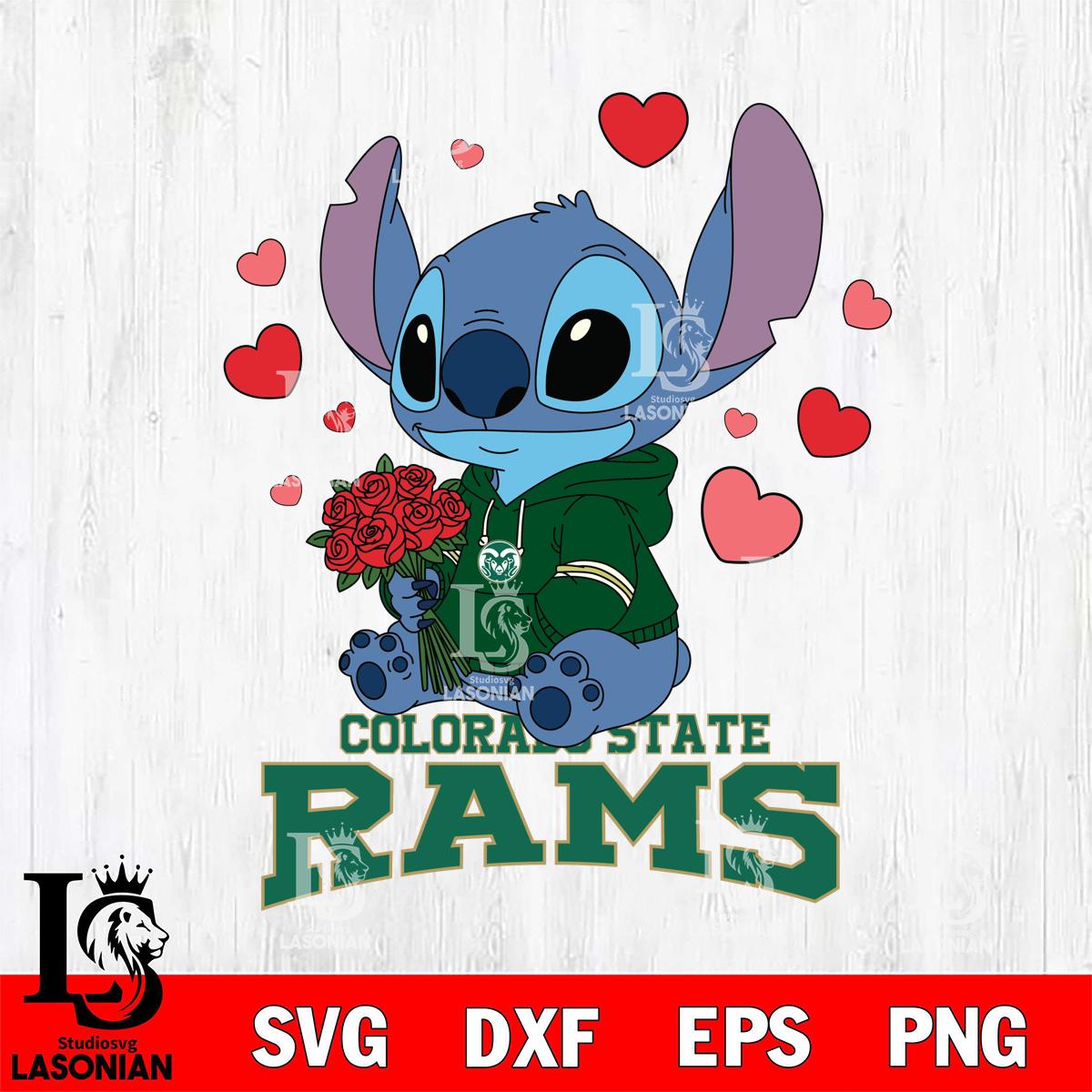 Colorado State Rams Stitch Rose Digital Download, NCAA SVG DXF EPS PNG ...