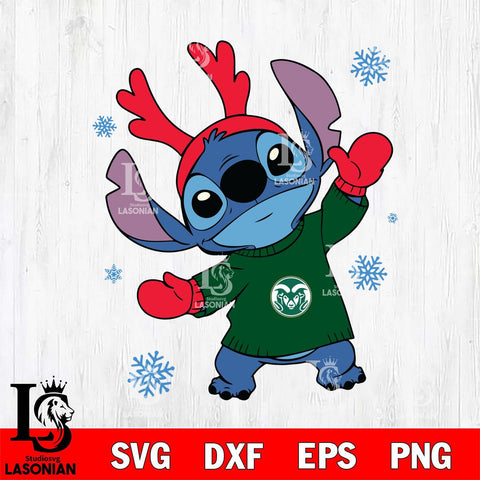 Colorado State Rams Stitch Santa Christmas Svg Eps Dxf Png File, Digital Download, Instant Download