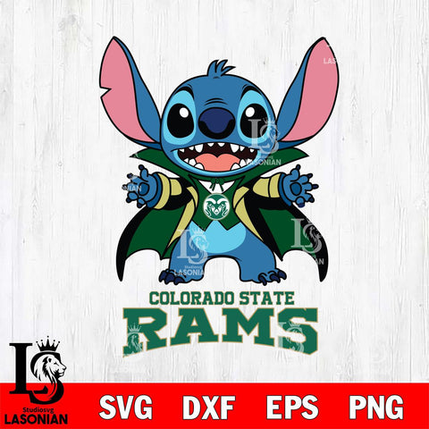 Colorado State Rams Stitch Vampire halloween Svg Eps Dxf Png File, NCAA svg, Digital Download, Instant Download