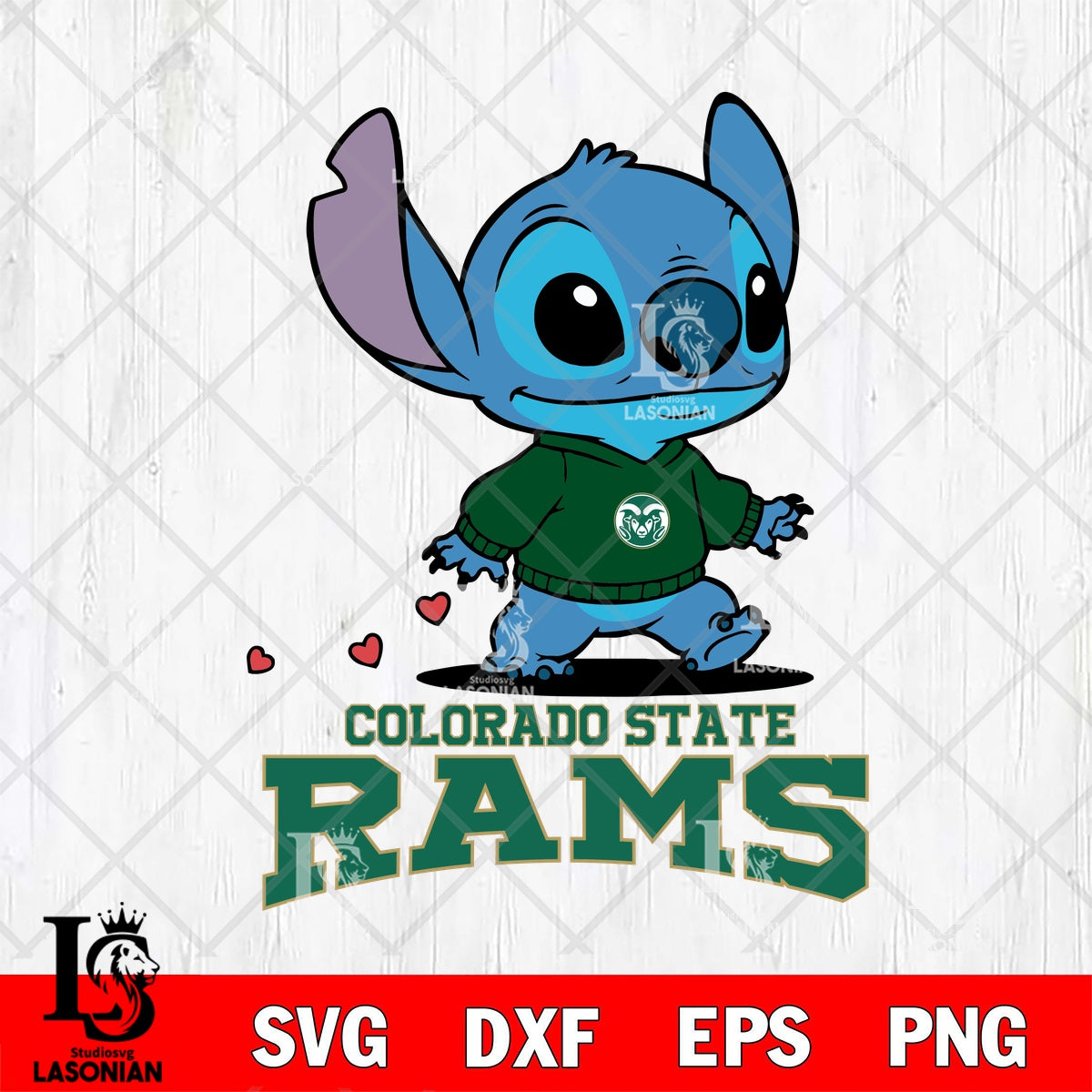 Colorado State Rams Stitch walking cartoon File cut , Football Criucut ...