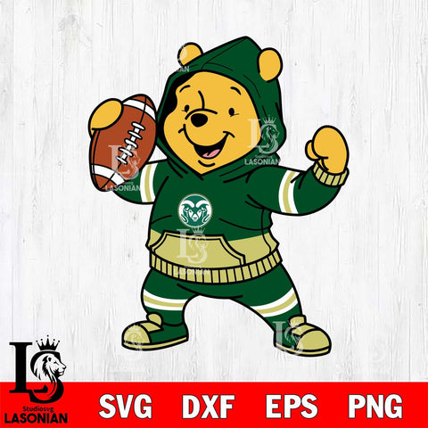 Colorado State Rams Winnie The Pooh Disney Football Christmas File Cut, NCAA SVG DXF EPS PNG FILE, Digital Download , Criucut , Silhouette