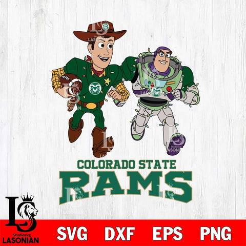 Colorado State Rams Woody & Buzz Lightyear Football Cricut,Christmas SVG DXF EPS PNG FILE, NCAA Digital Download,Instant Download, Silhouette