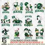Colorado State Rams  Snoopy NCAA Bundle 12 SVG Svg Eps Dxf Png File, Digital Download