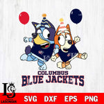 Columbus Blue Jackets Bluey & Bingo 11 Svg Eps Dxf Png File, NHL svg, Digital Download, Instant Download