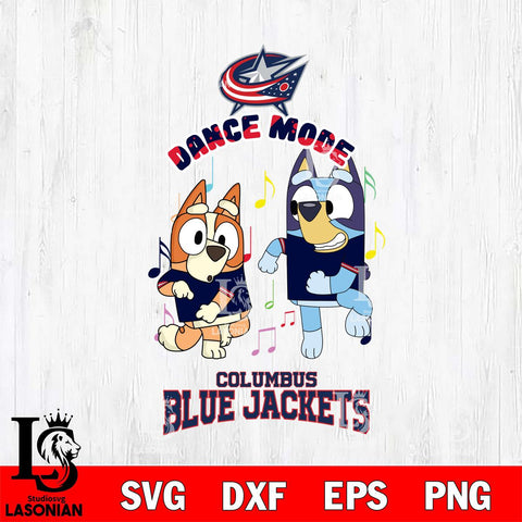 Columbus Blue Jackets Bluey Bingo Svg Eps Dxf Png File, NHL svg, Digital Download, Instant Download