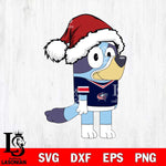 Columbus Blue Jackets Bluey Cartoon Christmas Svg Eps Dxf Png File, Digital Download, Instant Download