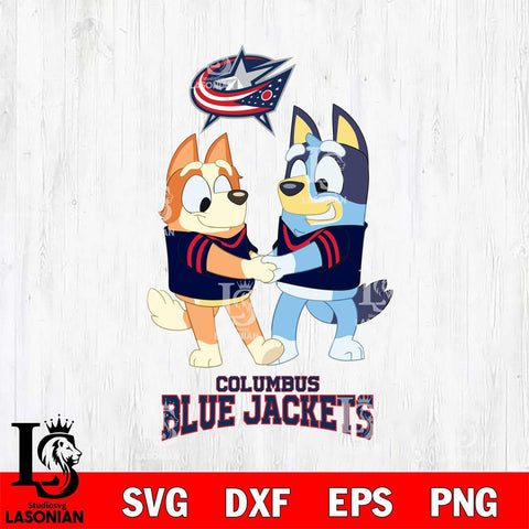 Columbus Blue Jackets Bluey Chilli Dance Svg Eps Dxf Png File, Digital Download, Instant Download