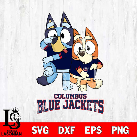 Columbus Blue Jackets Bluey Chilli Dance Mode Svg Eps Dxf Png File, Digital Download, Instant Download