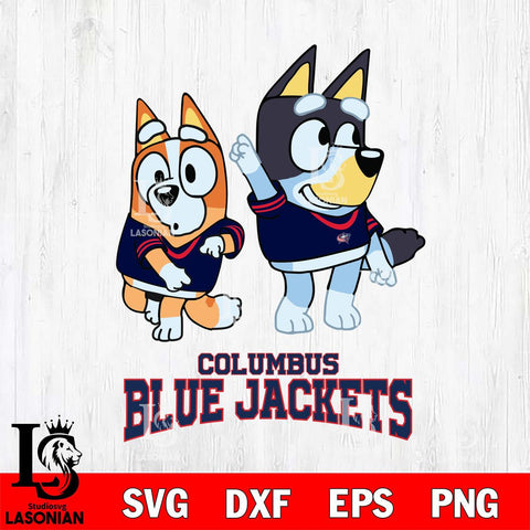 Columbus Blue Jackets Bluey Chilli Mode Dance Svg Eps Dxf Png File, Digital Download, Instant Download