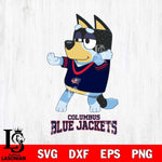 Columbus Blue Jackets Bluey Dad Dance Svg Eps Dxf Png File, Digital Download, Instant Download