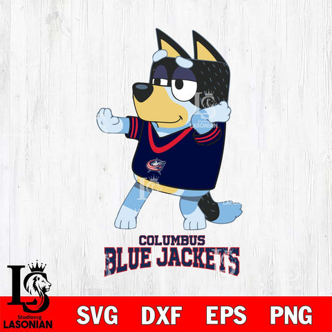 Columbus Blue Jackets Bluey Dad Dance Svg Eps Dxf Png File, Digital Download, Instant Download
