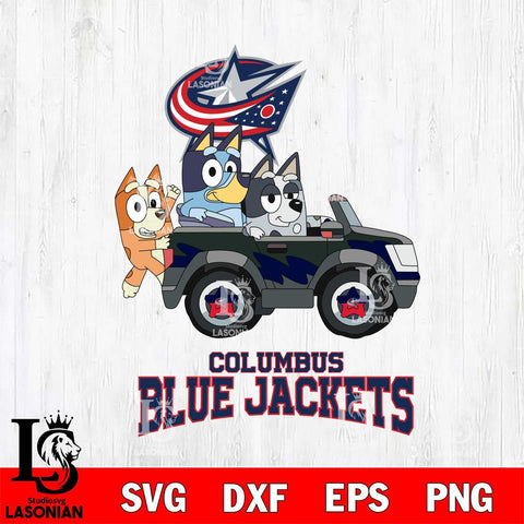 Columbus Blue Jackets Bluey friends Svg Eps Dxf Png File, NHL svg, Digital Download, Instant Download