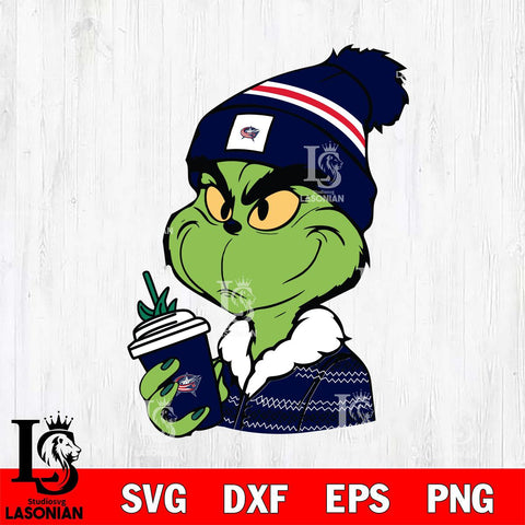 Columbus Blue Jackets Boujee Grinch Svg Eps Dxf Png File, Digital Download, Instant Download