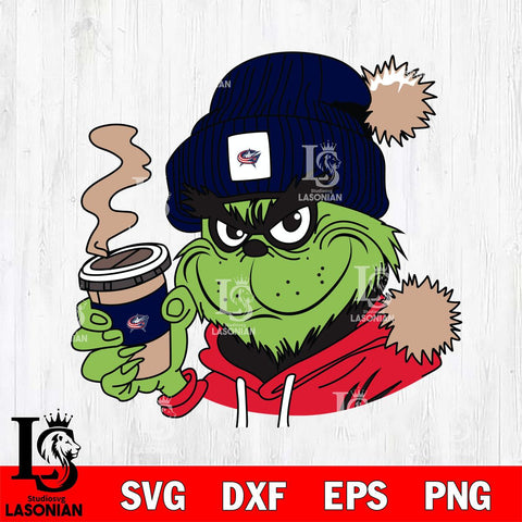 Columbus Blue Jackets Boujee Grinch 4 Svg Eps Dxf Png File, Digital Download, Instant Download