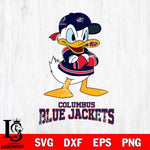 Columbus Blue Jackets Donald Duck NHL Hockey SVG DXF EPS PNG FILE,NHL File Cut,Disney Digital Download,Instant Download, Silhouette
