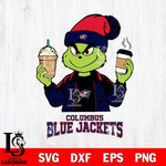 Columbus Blue Jackets Grinch 2 coffee Svg Eps Dxf Png File, Digital Download, Instant Download
