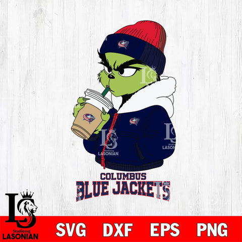 Columbus Blue Jackets Grinch Bougie Sport Svg Eps Dxf Png File, Digital Download, Instant Download