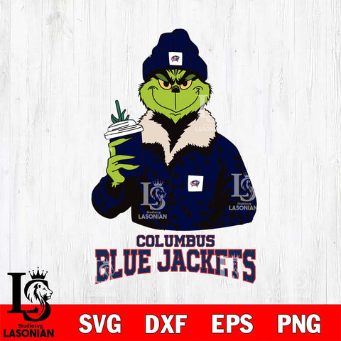 Columbus Blue Jackets Grinch Leopard Svg Eps Dxf Png File, Digital Download, Instant Download