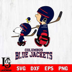 Columbus Blue Jackets Peanuts Hockey Svg Eps Dxf Png File, Digital Download , Instant Download, Svg Files