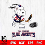 Columbus Blue Jackets Snoopy Hockey Svg Eps Dxf Png File, Digital Download , Instant Download, Svg Files