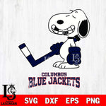 Columbus Blue Jackets Snoopy Hockey Sport Svg Eps Dxf Png File, Digital Download , Instant Download, Svg Files