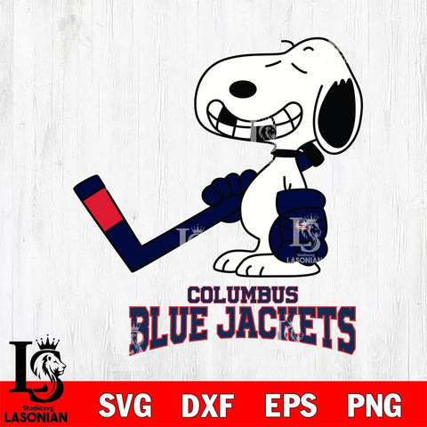 Columbus Blue Jackets Snoopy NHL Hockey SVG DXF EPS PNG FILE,NHL File Cut,Disney Digital Download,Instant Download, Silhouette