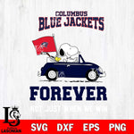 Columbus Blue Jackets Snoopy and Charlie Brown Car Svg Eps Dxf Png File, Digital Download , Instant Download, Svg Files