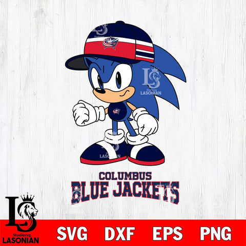 Columbus Blue Jackets Sonic NHL Hockey SVG DXF EPS PNG FILE,NHL File Cut,Disney Digital Download,Instant Download, Silhouette