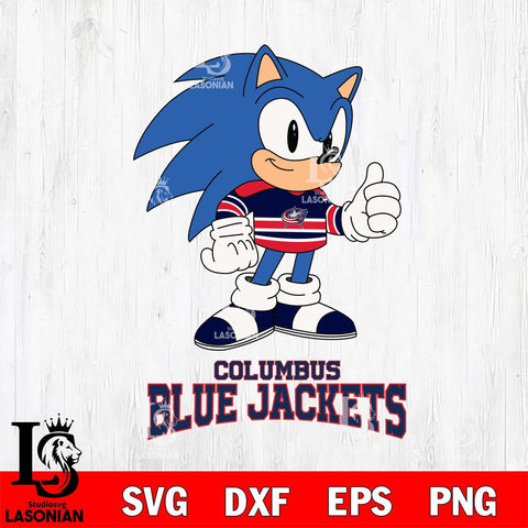 Columbus Blue Jackets Sonic like NHL Hockey SVG DXF EPS PNG FILE,NHL File Cut,Disney Digital Download,Instant Download, Silhouette