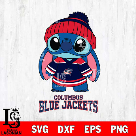 Columbus Blue Jackets Stitch NHL Hockey SVG DXF EPS PNG FILE,NHL File Cut,Disney Digital Download,Instant Download, Silhouette