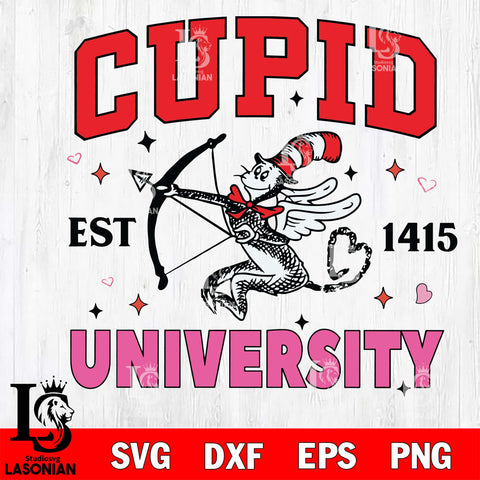 Cupid est 1415 university svg eps dxf png file, Digital Download,Instant Download