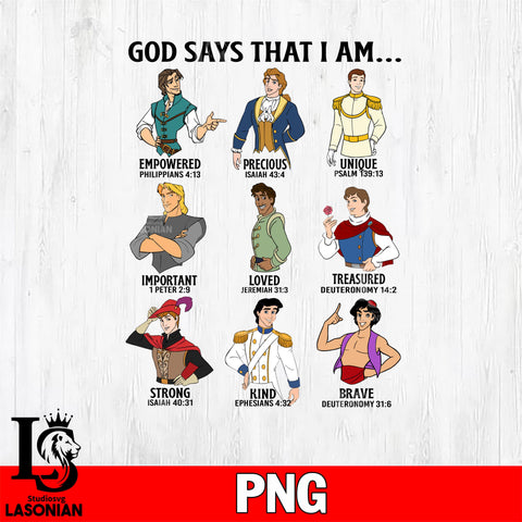 God Says that i am png file, Digital Download, Instant Download