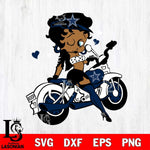 Dallas Cowboys Betty Boop And Badass Motor SVG Svg Eps Dxf Png File, Digital Download, Instant Download
